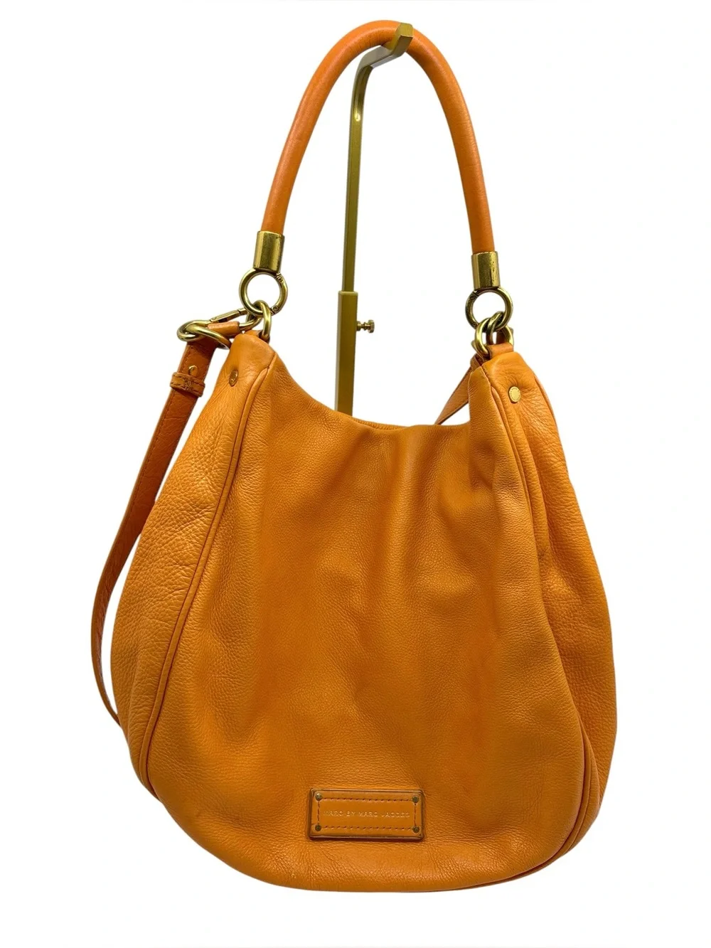 Vintage Marc By Marc Jacobs orange leather hobo bag with crossbody strap